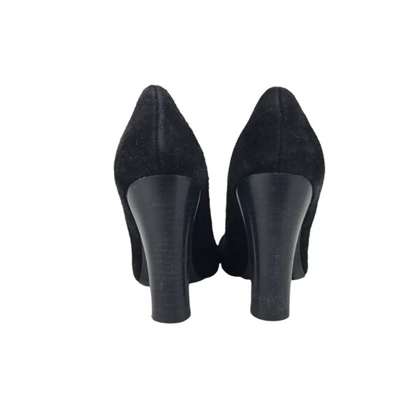 Michael Kors Womens Black Vero Cuoio Slip On Cone Pump Heel Size US 7.5 - Picture 5 of 9